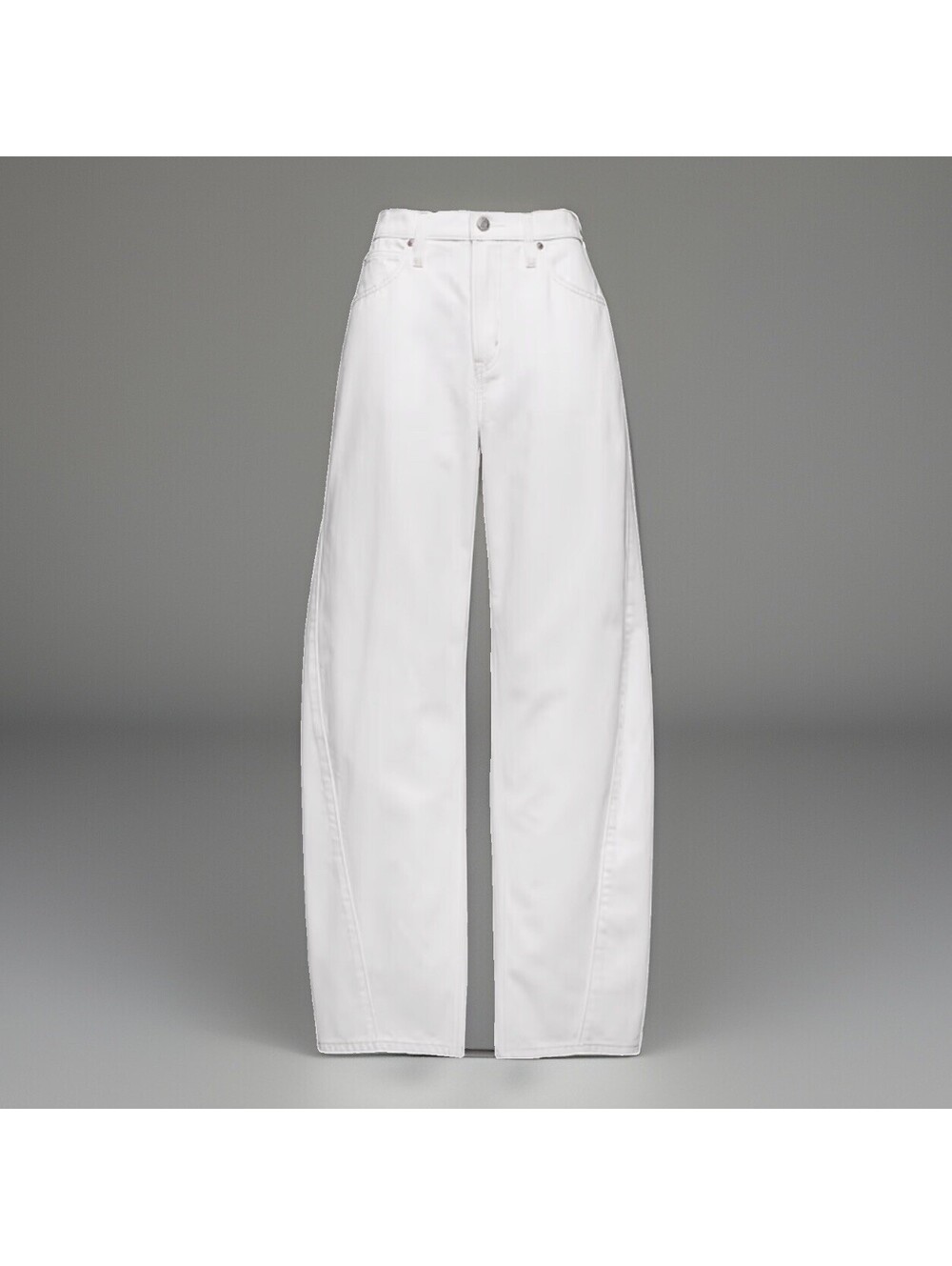 NEW Gap Women's High Rise Barrel Jeans WHITE Size 10/30 MSRP $89.95 NWT